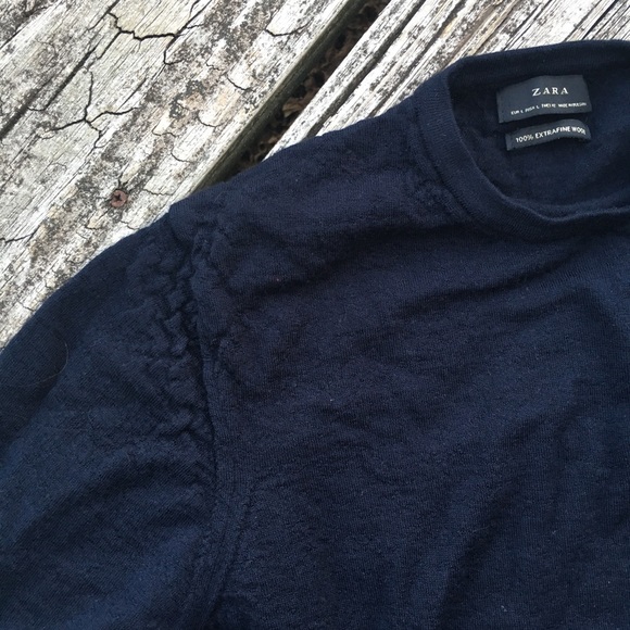 ZARA Men’s 100% Wool Sweater - Picture 3 of 5